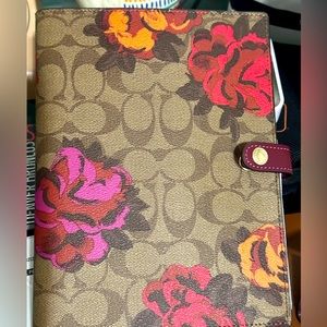 Coach Notebook in Signature Canvas with Jumbo Floral Print